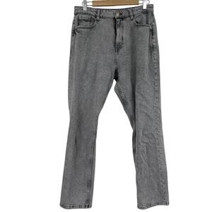 Zara Straight Leg Grey Gray High Rise Womens Jeans 8 Zip Fly Casual Fall Denim